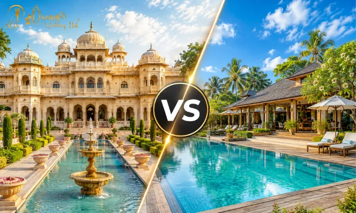 Palace vs Resort Wedding: Which One Should You Choose? Palace vs Resort Wedding: Which One Should You Choose?