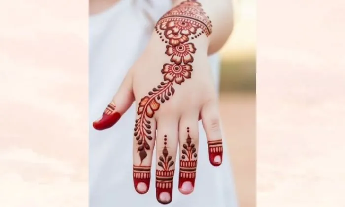 Leafy Bracelet Mehendi Design for Kids Leafy Bracelet Mehendi Design for Kids