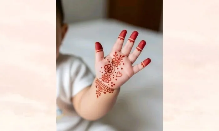 Floral Palm Mehendi Design for Kids Floral Palm Mehendi Design for Kids