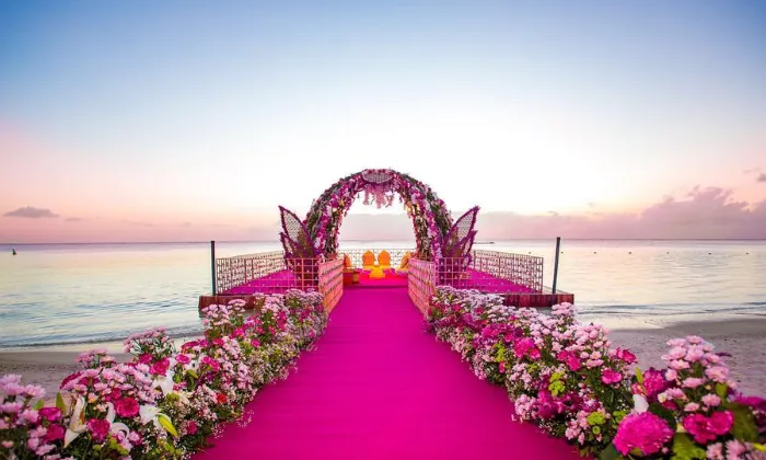 Stage Decoration for Beach Wedding Venue