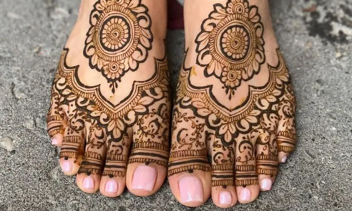 Rajasthani Style Foot Mehndi Design
