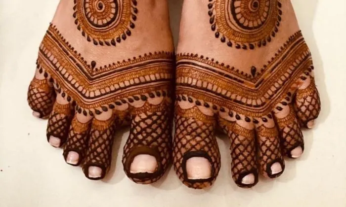 Traditional Indian Foot Mehndi Design