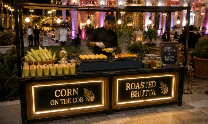 Corn on the Cob and Roasted Bhutta Counter