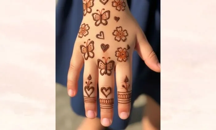 Butterfly Finger Mehendi Design for Kids Butterfly Finger Mehendi Design for Kids