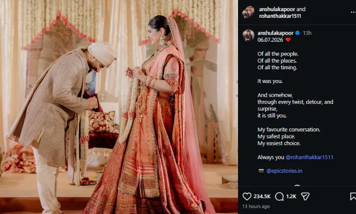 Anshula Kapoor's Instagram Post