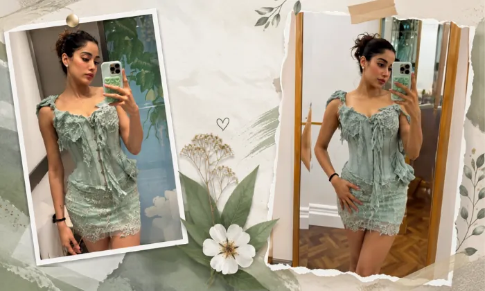 Janhvi Kapoor's Corset with Lace Skirt Janhvi Kapoor's Corset with Lace Skirt