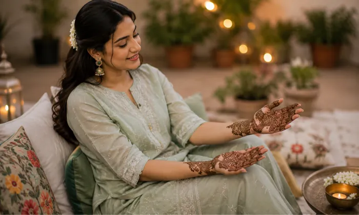 Let the Mehendi Dry Naturally