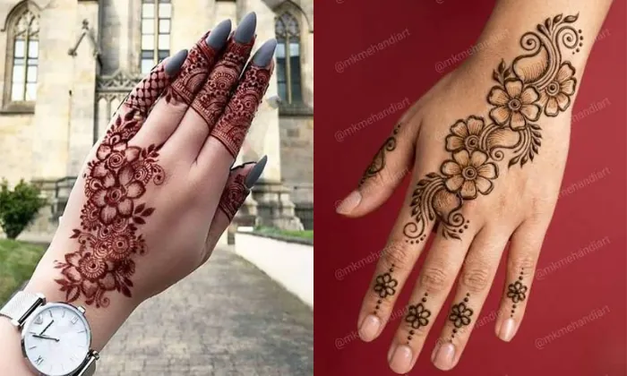 Minimal Floral Mehendi