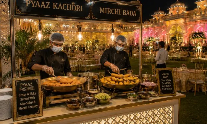 Pyaaz Kachori and Mirchi Bada Counter