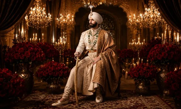 Royal Indian Style Wedding Dress for Men