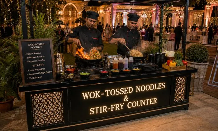 Wok-Tossed Noodles and Stir-Fry Counter