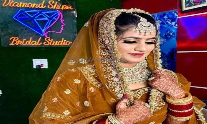 𝗗𝗶𝗮𝗺𝗼𝗻𝗱 𝗦𝗵𝗶𝗻𝗲 𝗕𝗿𝗶𝗱𝗮𝗹 𝗦𝘁𝘂𝗱𝗶𝗼 & 𝗜𝗻𝘀𝘁𝗶𝘁𝘂𝘁𝗲- Bridal Makeup In Sri Muktsar Sahib | Permanent Hair Color | Nail Extension
