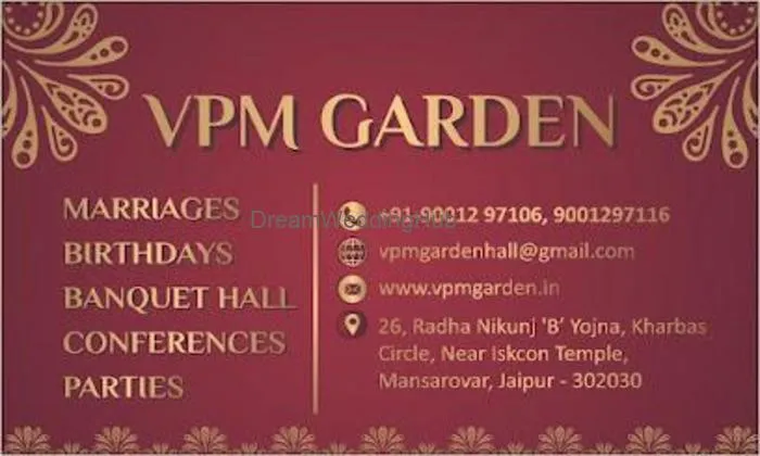 Vpm Garden Banquet Hall