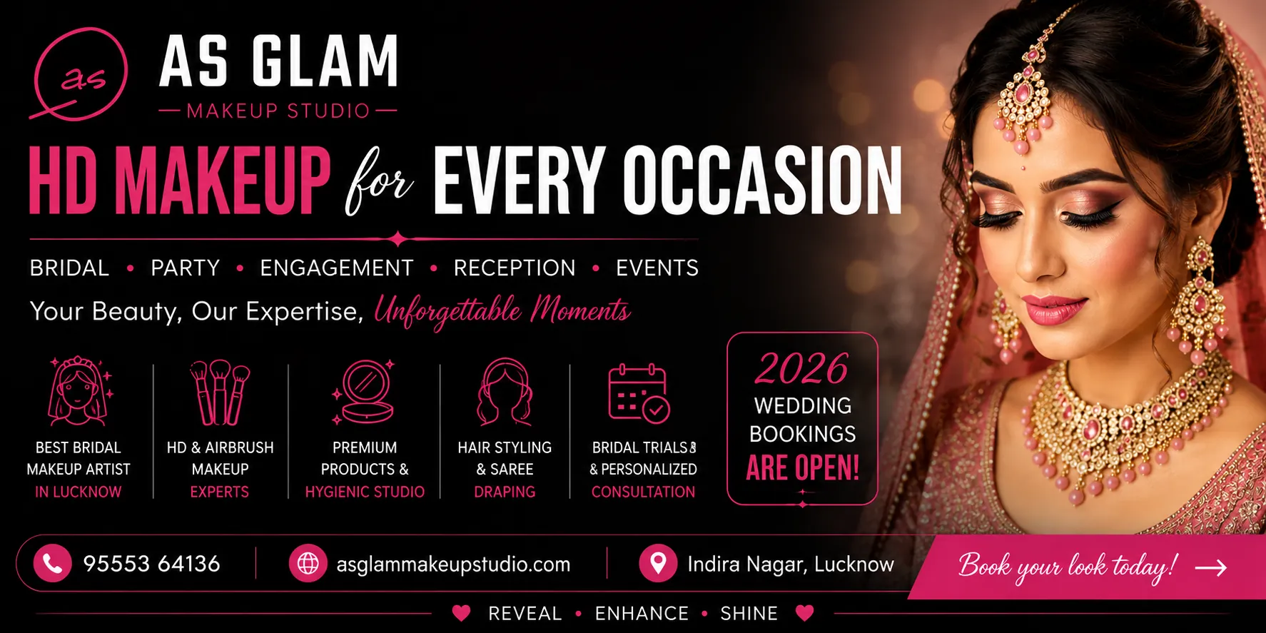 Bridal Makeup Artist portfolio by AS Glam Makeup Studio in Lucknow - Photo 1