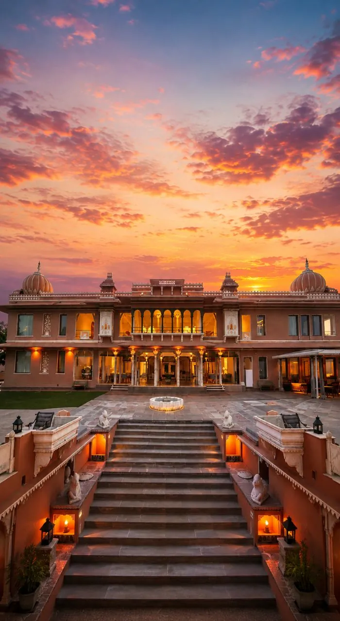 Venues with sunset background